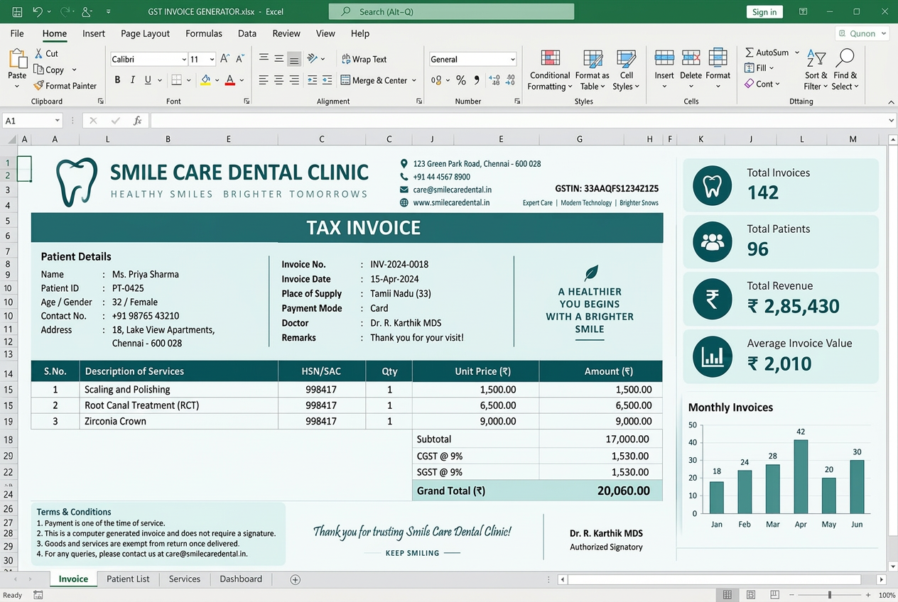 GST-Compliant Invoice Generator preview