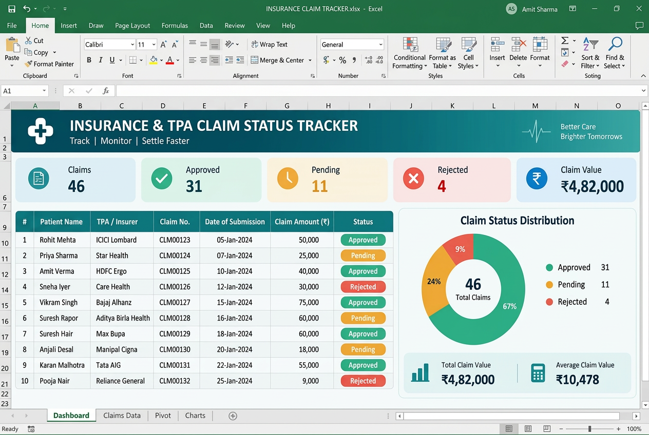 Insurance Claim Status Tracker preview