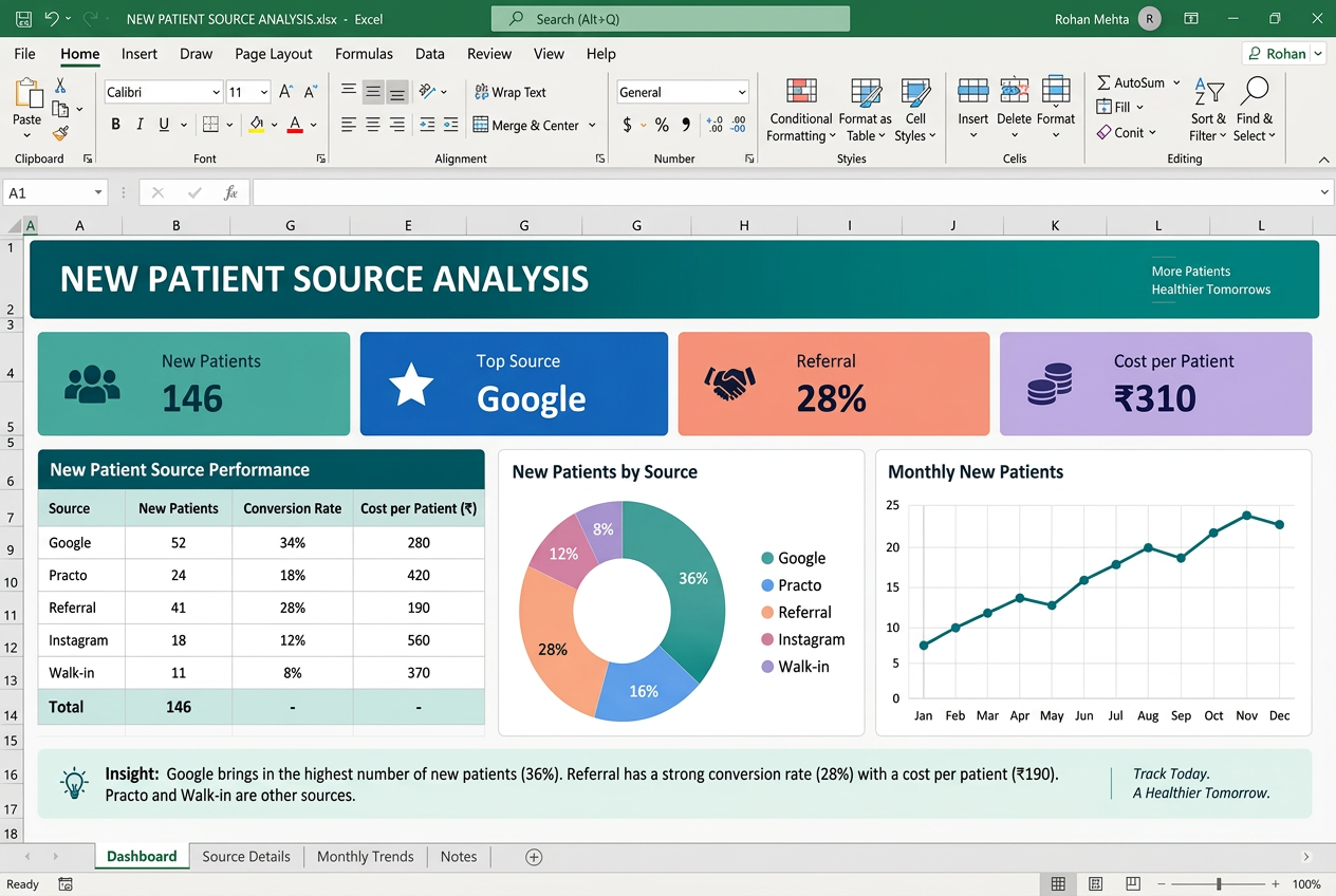 New Patient Source Analysis preview